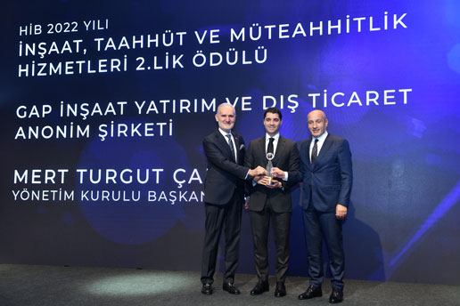 Gap İnşaat came 2nd among the Export Champions of the Service Sector!